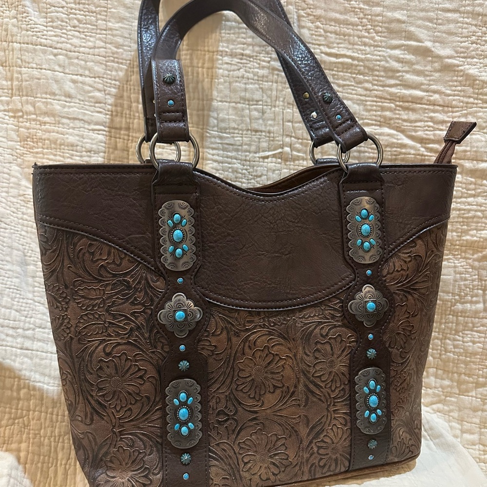 Justin Brown embellished Tote style purse